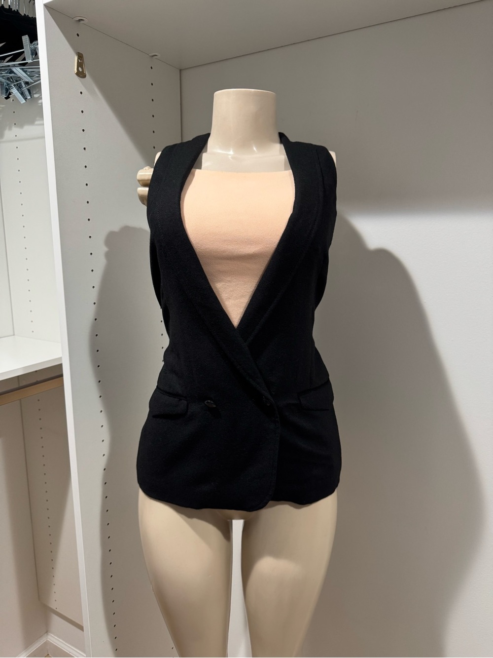 GAP Black Sleeveless Blazer Vest